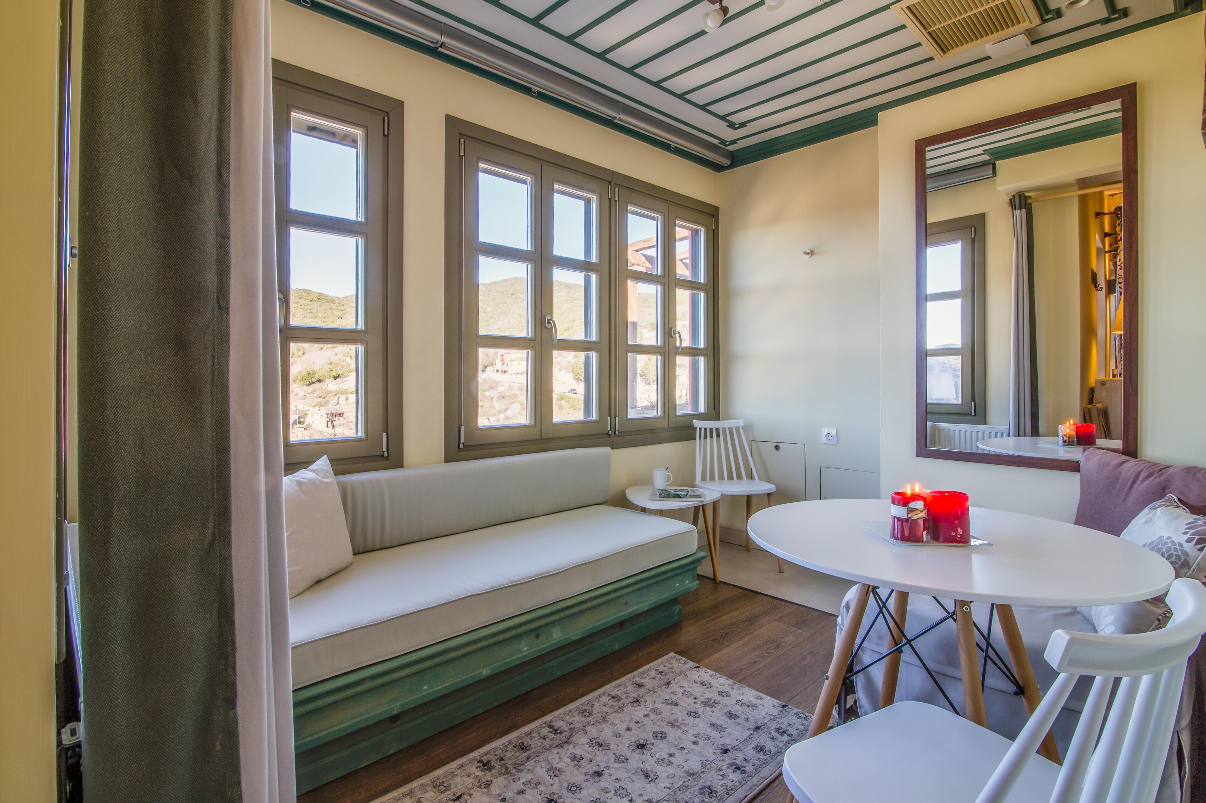 premier suite, fireplace, mountain view (love) | 1 bedroom, premium bedding, down duvets, pillow-top beds