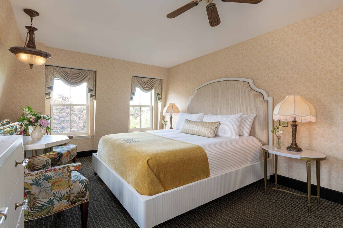 Premium bedding, blackout drapes, iron/ironing board, cribs (surcharge)