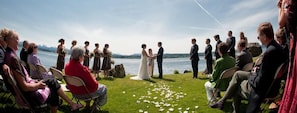 Outdoor wedding area