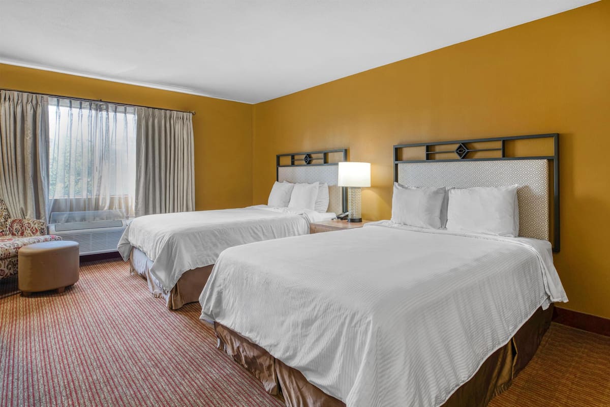 Individually furnished, desk, laptop workspace, iron/ironing board