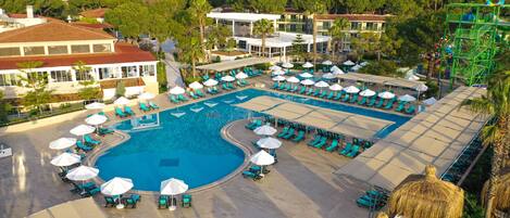 Outdoor pool, open 6:00 AM to 8:00 PM, pool umbrellas, pool loungers