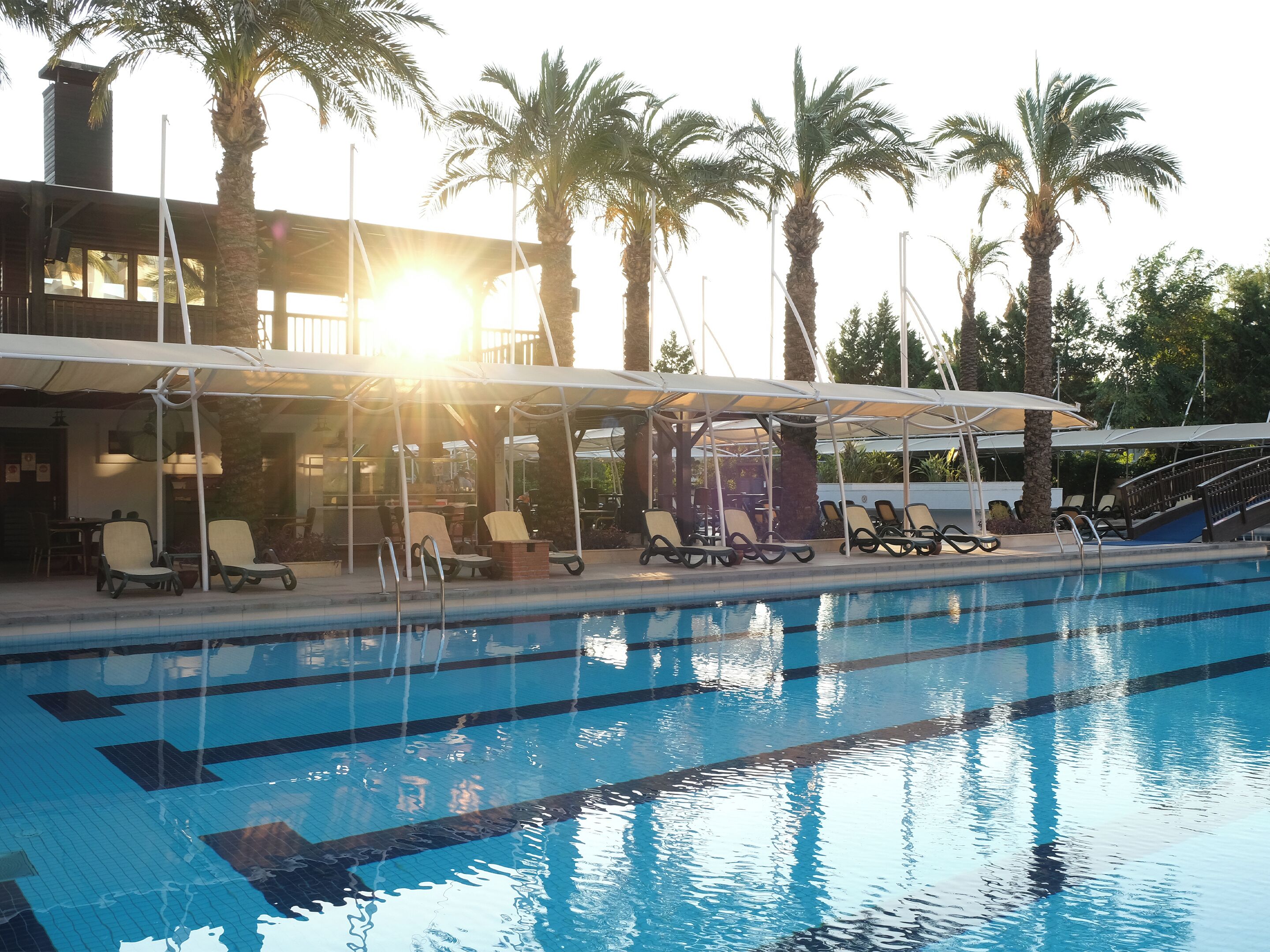 Indoor pool, outdoor pool, free cabanas, pool umbrellas