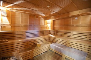 Sauna, Turkish bath, body treatments, aromatherapy, sports massages