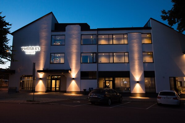 Front of property – evening/night