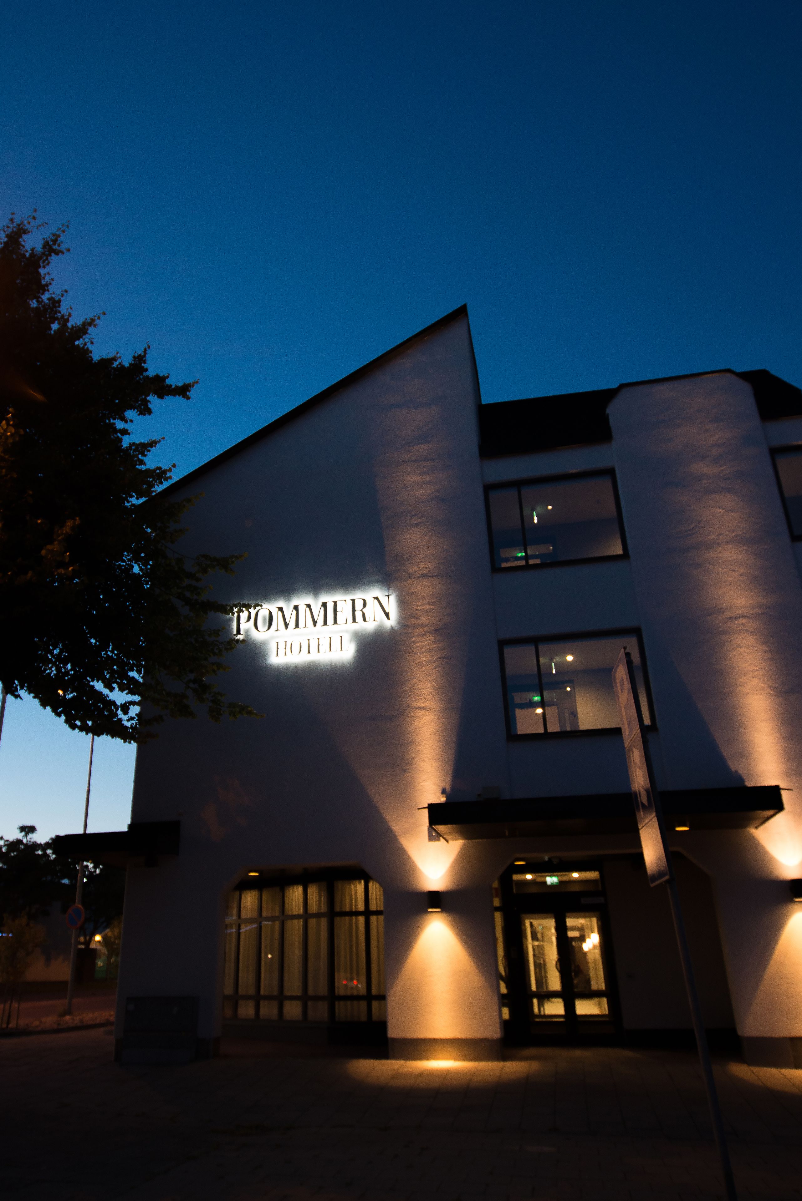 front of property – evening/night