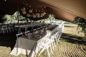 Outdoor wedding area