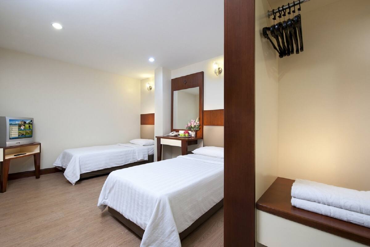 ห้องสแตนดาร์ดทวิน | ตู้นิรภัยในห้องพัก, โต๊ะทำงาน, เตารีด/โต๊ะรีดผ้า, Wi-Fi ฟรี