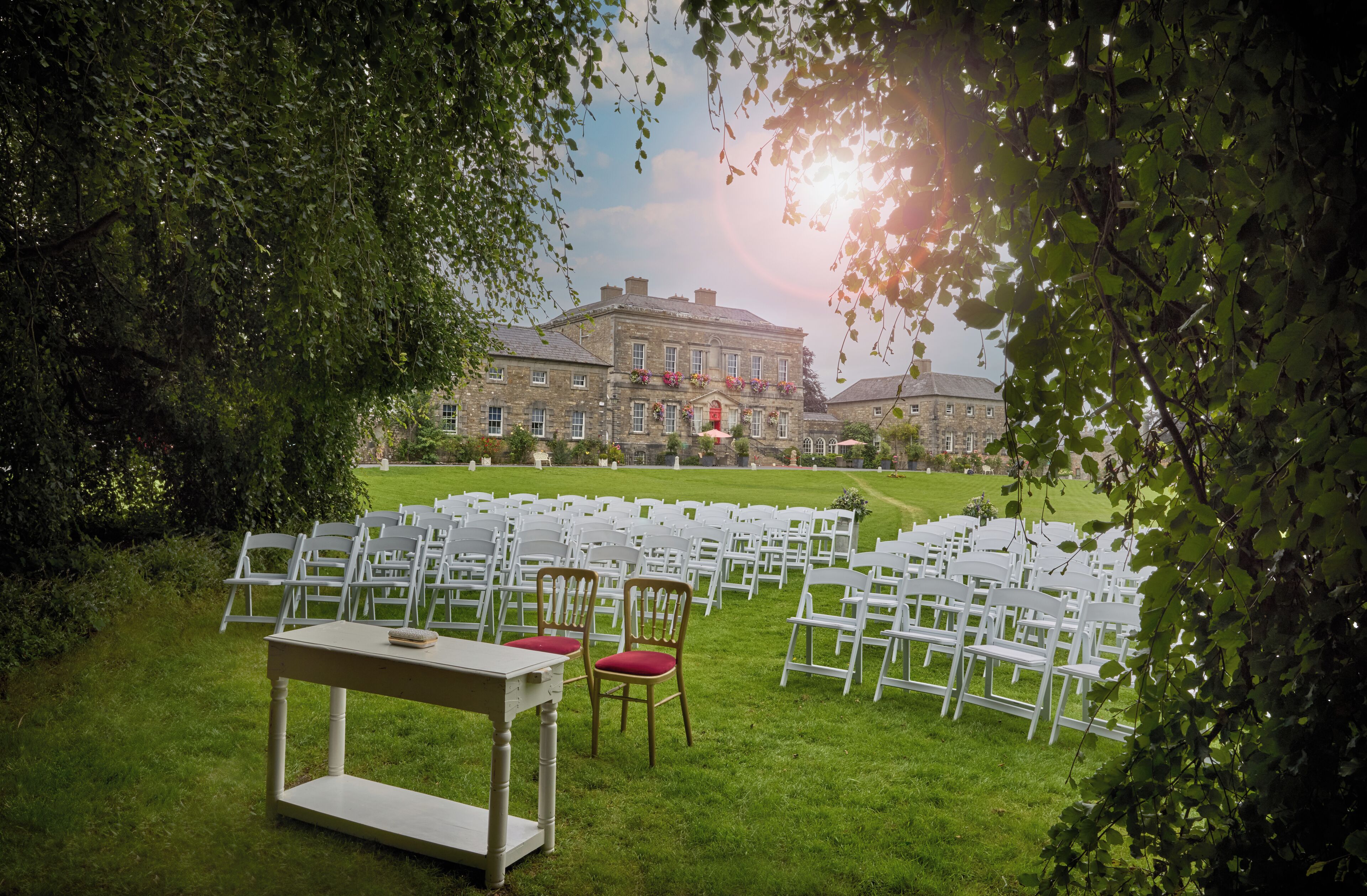 outdoor wedding area