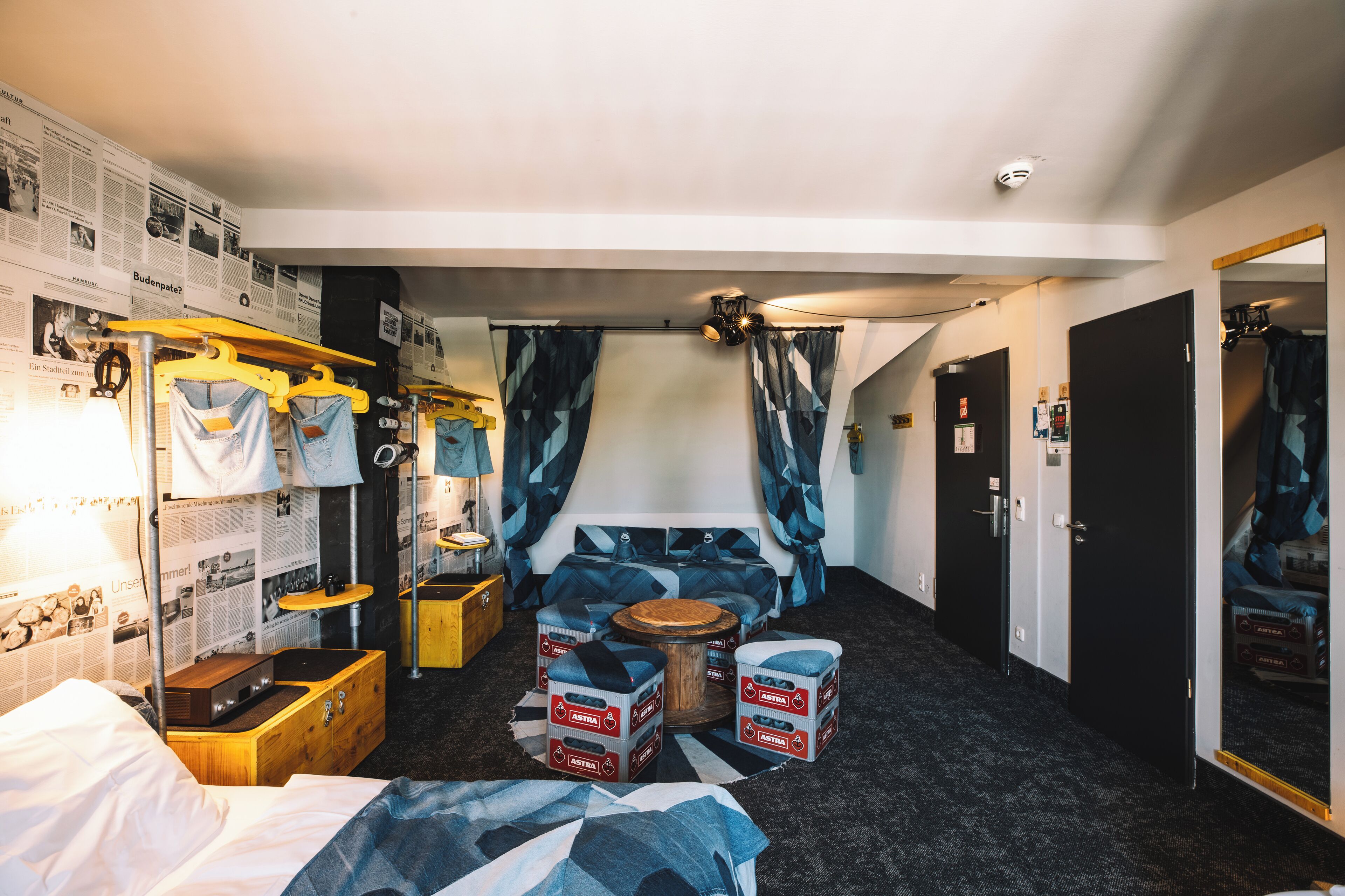 comfort quadruple room | premium bedding, blackout curtains, soundproofing, iron/ironing board