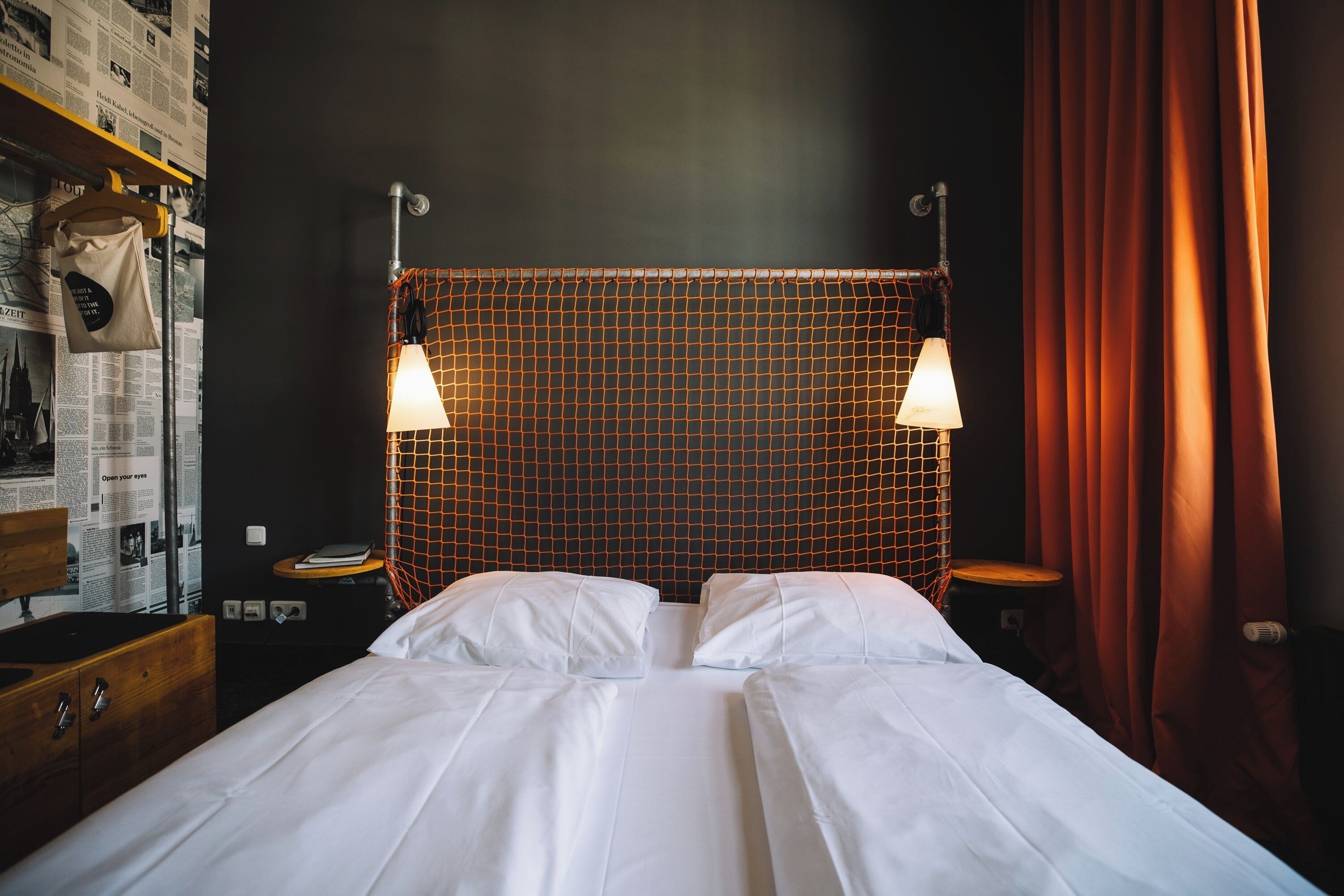 double room | premium bedding, blackout curtains, soundproofing, iron/ironing board