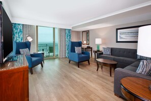Oversized Suite, 1 King Bed with Sofa bed, Non Smoking, Oceanfront | View from room - Hilton Garden Inn Virginia Beach Oceanfront (Virginia Beach)