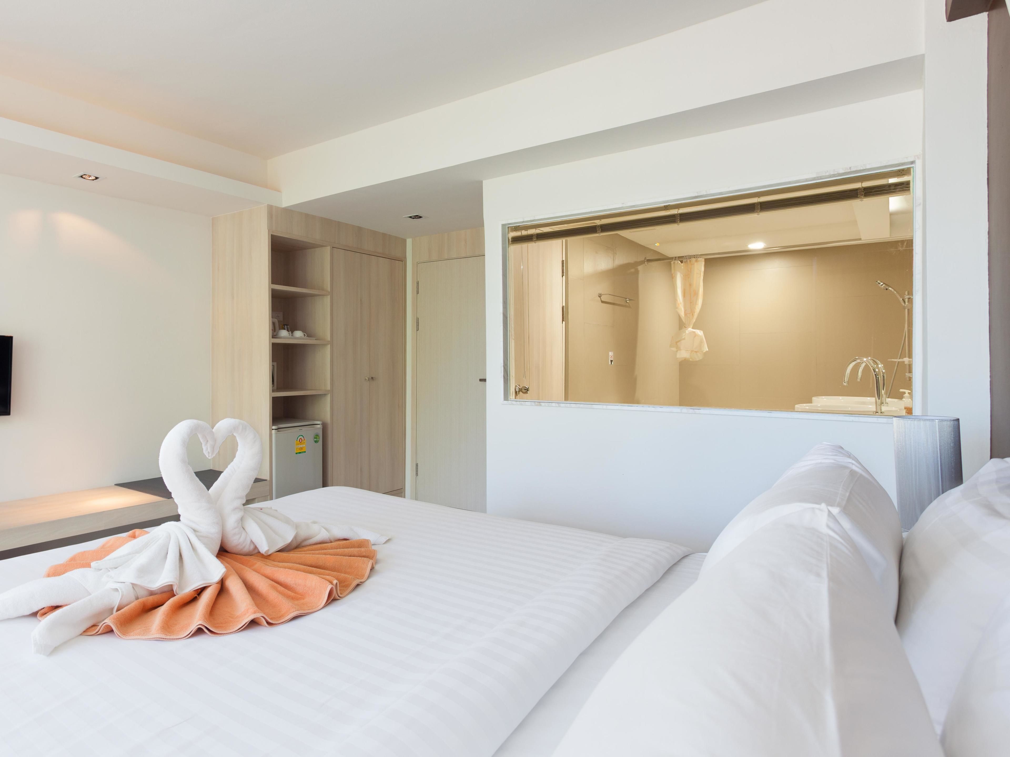 coral deluxe seaview | in-room safe, desk, blackout curtains, iron/ironing board