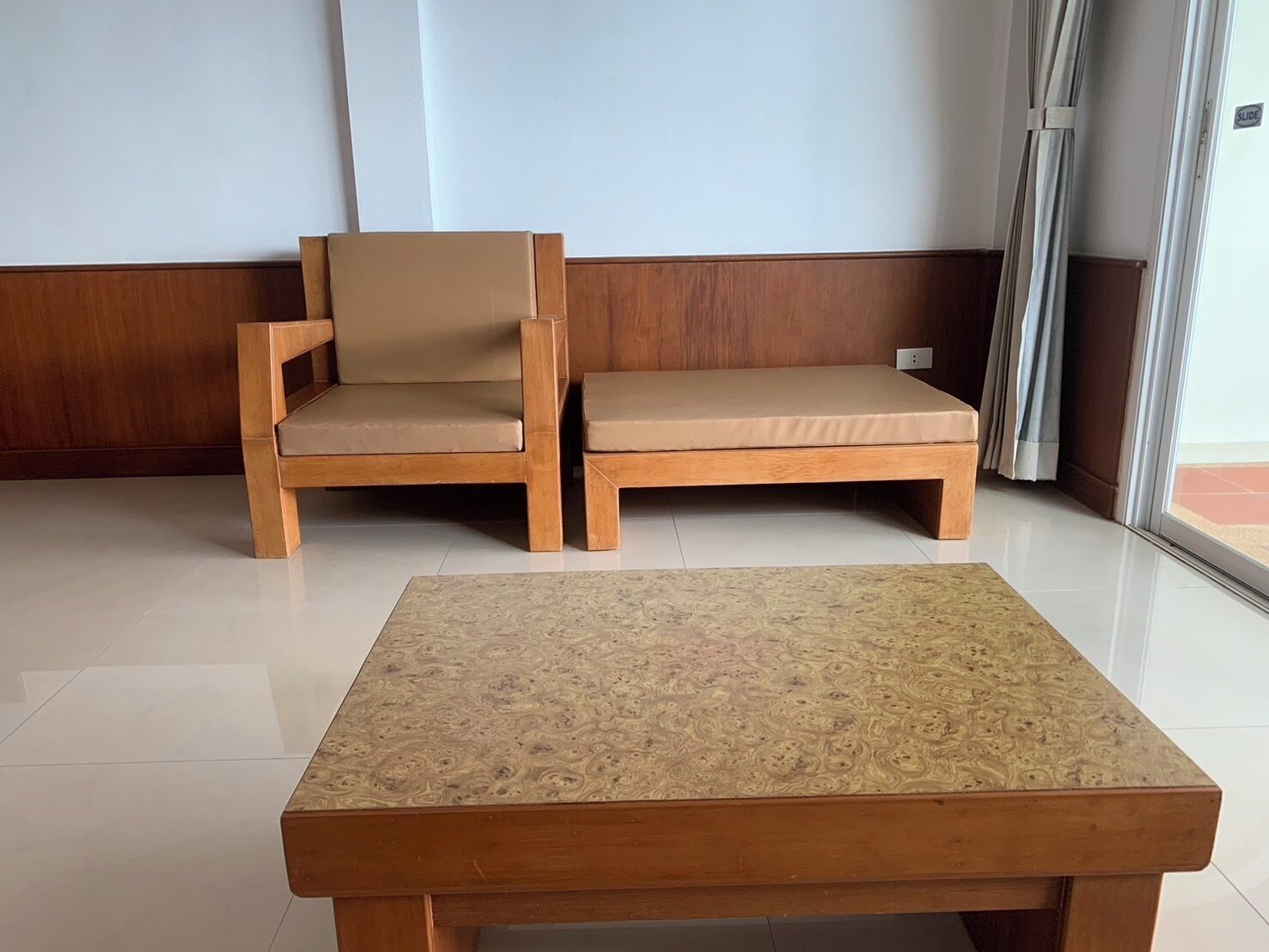 superior suite - leela  | living area | 40-inch tv with satellite channels