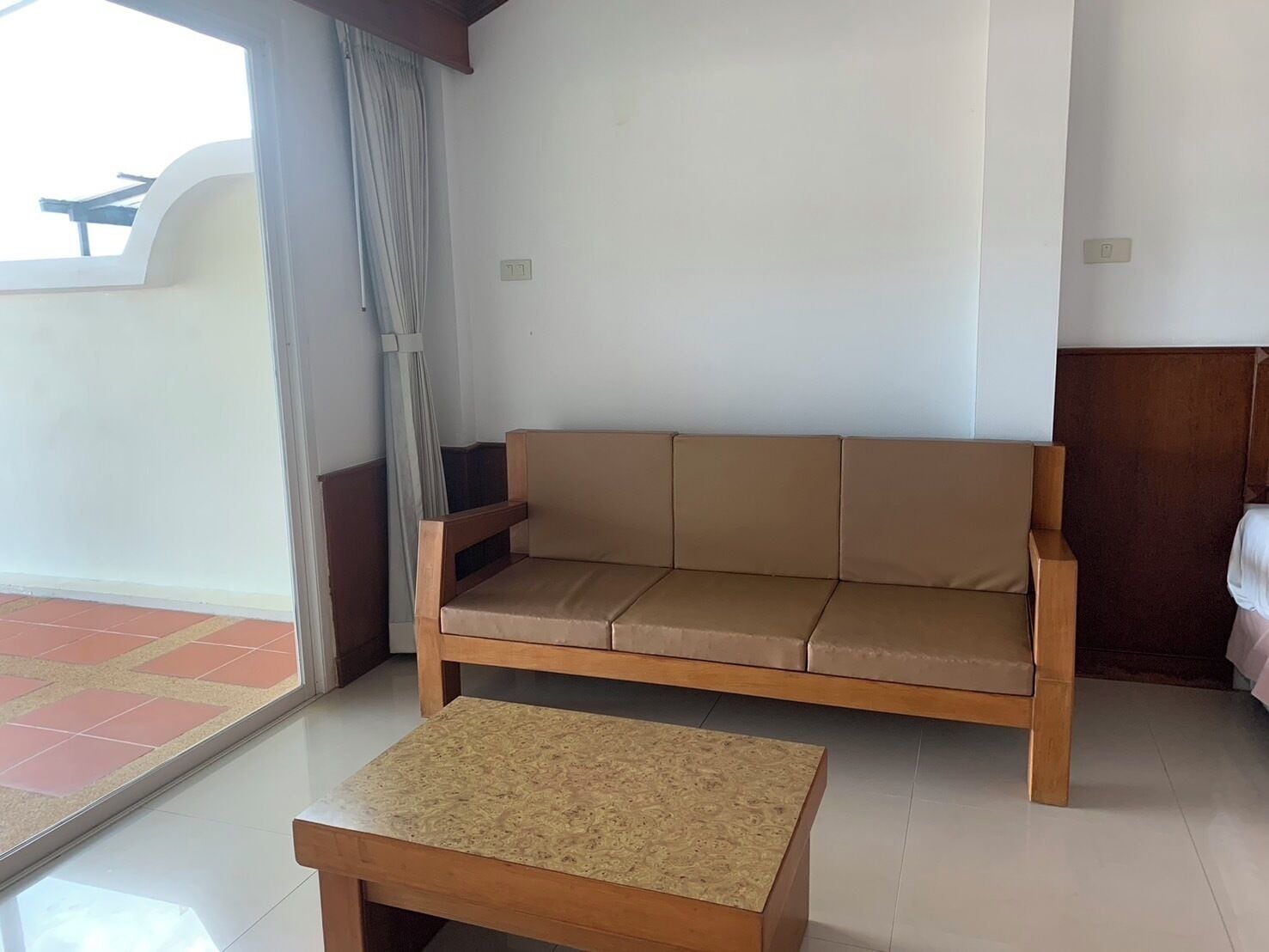 superior suite - leela  | living area | 40-inch tv with satellite channels