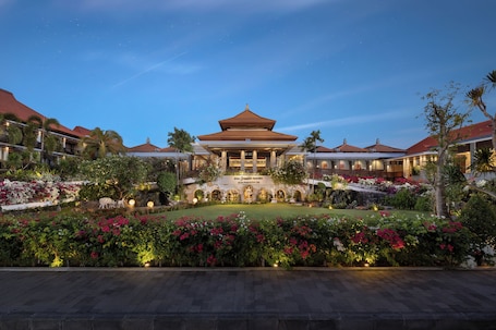 Front of property - evening/night. Bali Dynasty Resort