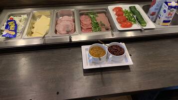 Free daily buffet breakfast