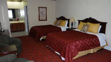 Deluxe Room, 2 Queen Beds | Iron/ironing board, free WiFi