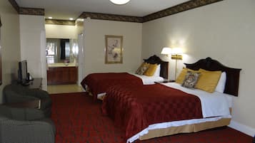Deluxe Room, 2 Queen Beds | Iron/ironing board, free WiFi