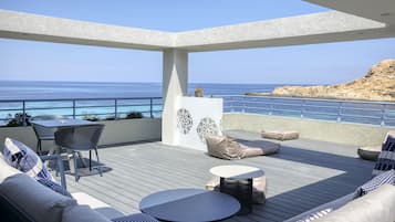 Exclusive Room, 1 King Bed, Terrace (Larger Room) | Water view