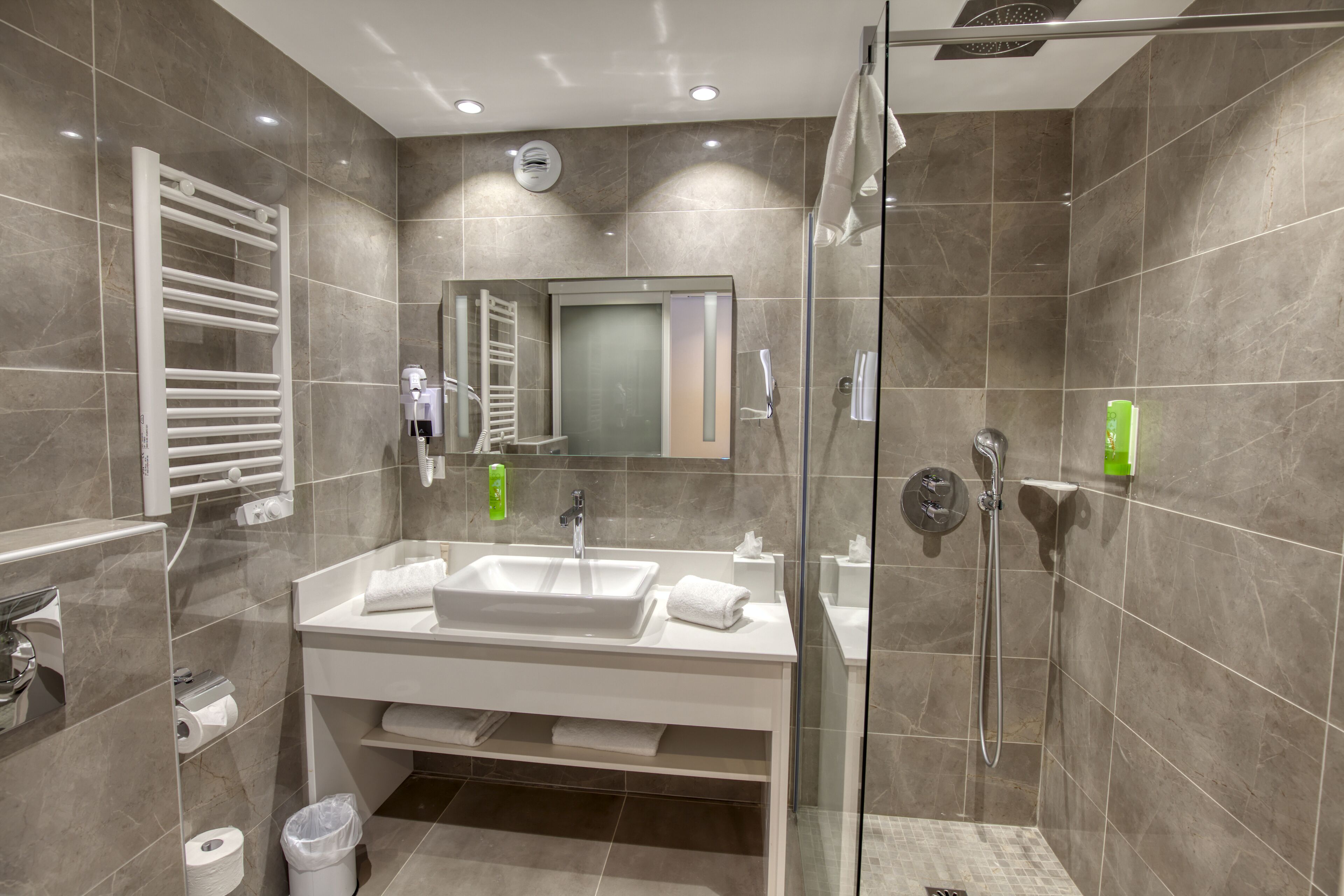 classic room, 1 king bed, terrace (extra bed on request) | bathroom | hair dryer, towels