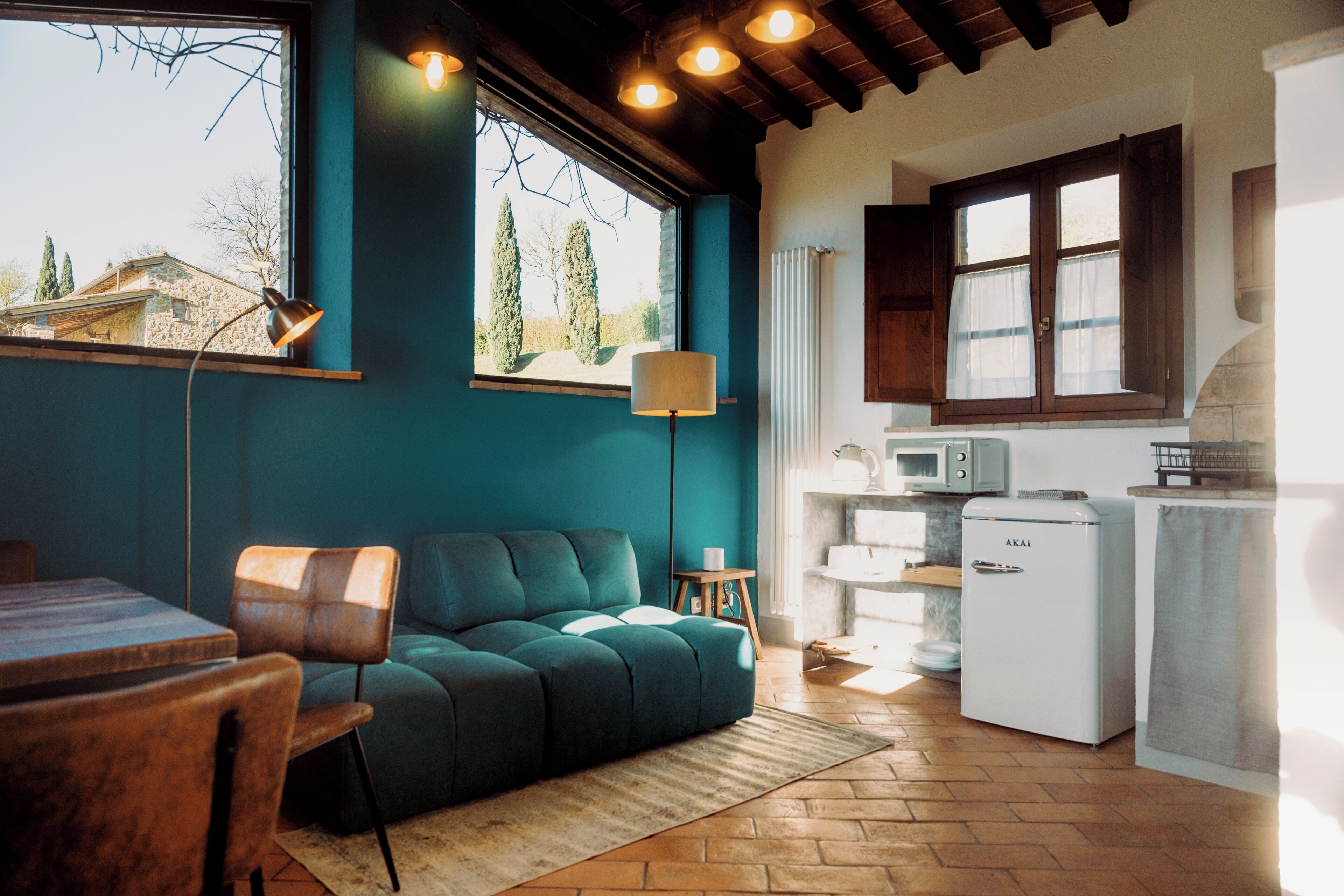 Casa de campo, 1 quarto | Área de estar | TV de tela plana