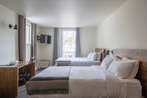 Blackout curtains, iron/ironing board, free WiFi, bed sheets