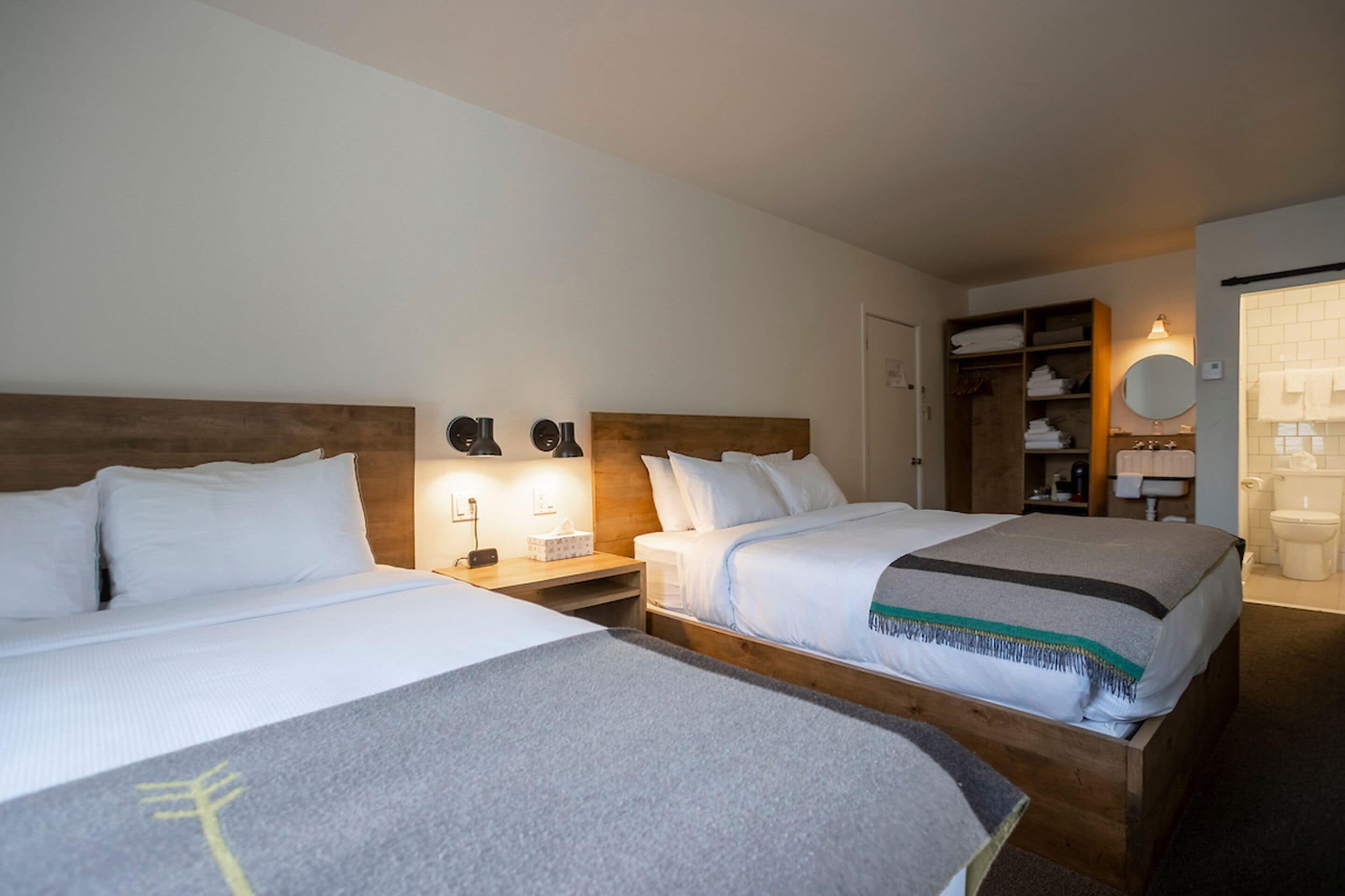 superior room, 2 queen beds | 1 bedroom, blackout curtains, iron/ironing board, free wifi