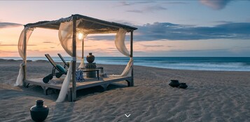 On the beach, beach bar