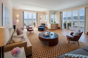 Suite, 3 Bedrooms, Sea View | Premium bedding, down duvets, memory-foam beds, minibar