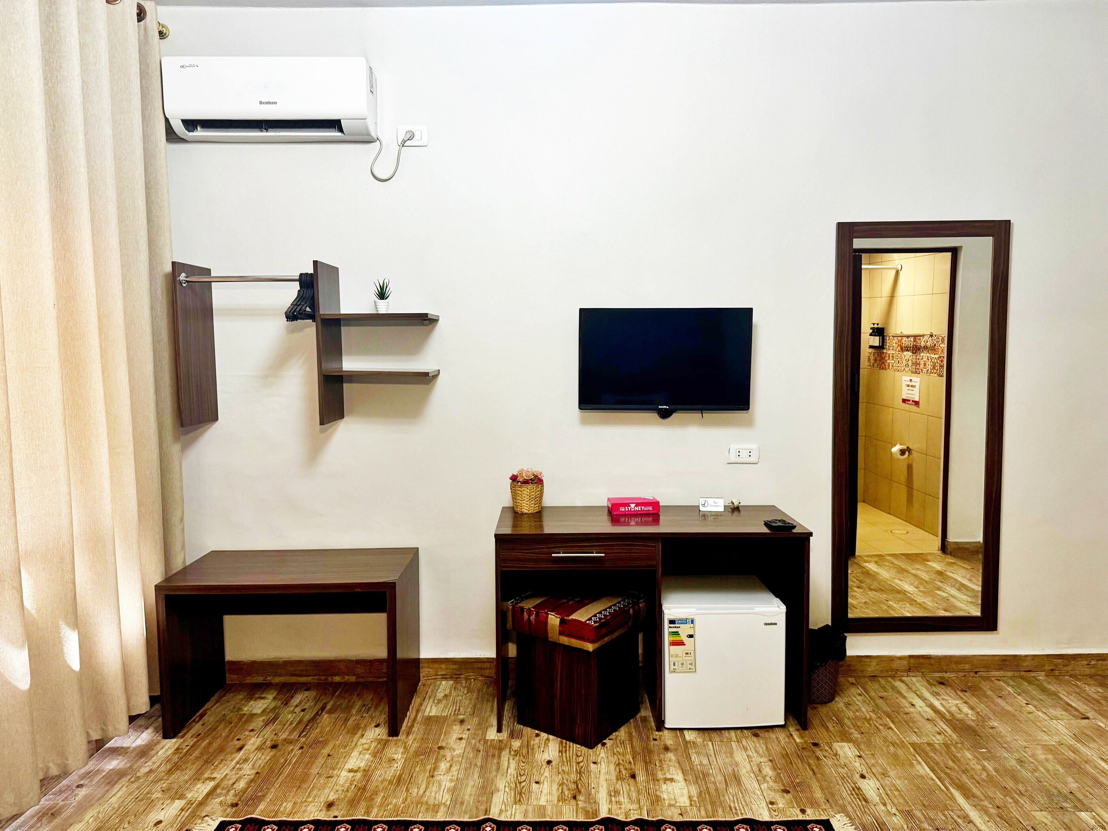 classic double room | in-room safe, desk, laptop workspace, iron/ironing board