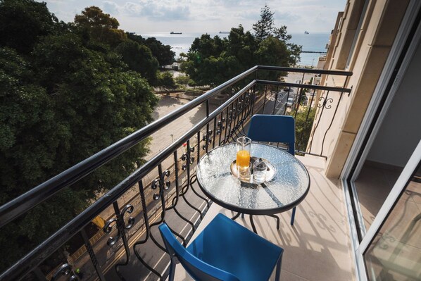 Standard Apartment, 1 Bedroom, Sea View | Terrace/patio - Chrielka Hotel Apartments (Limassol)