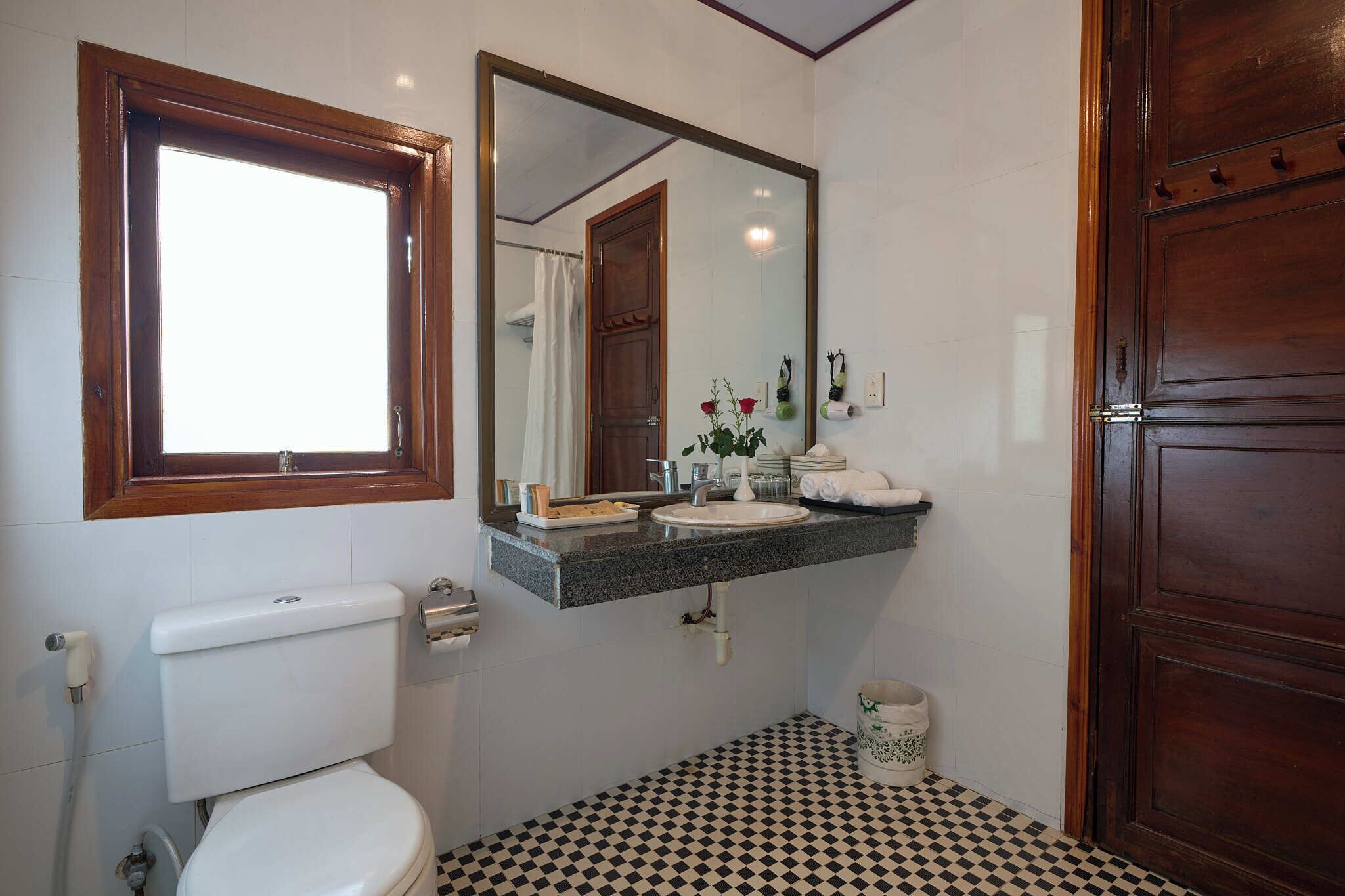 Double or Twin Room, Garden View | Bathroom | Combined shower/bathtub, free toiletries, hair dryer, slippers