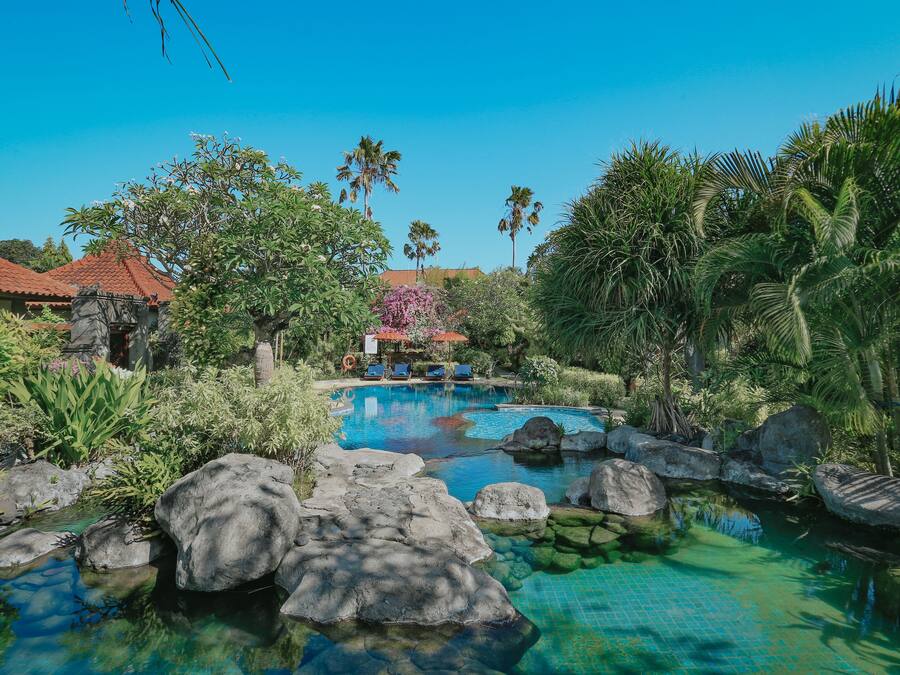 Una piscina al aire libre (de 08:00 a 18:00), sombrillas, tumbonas