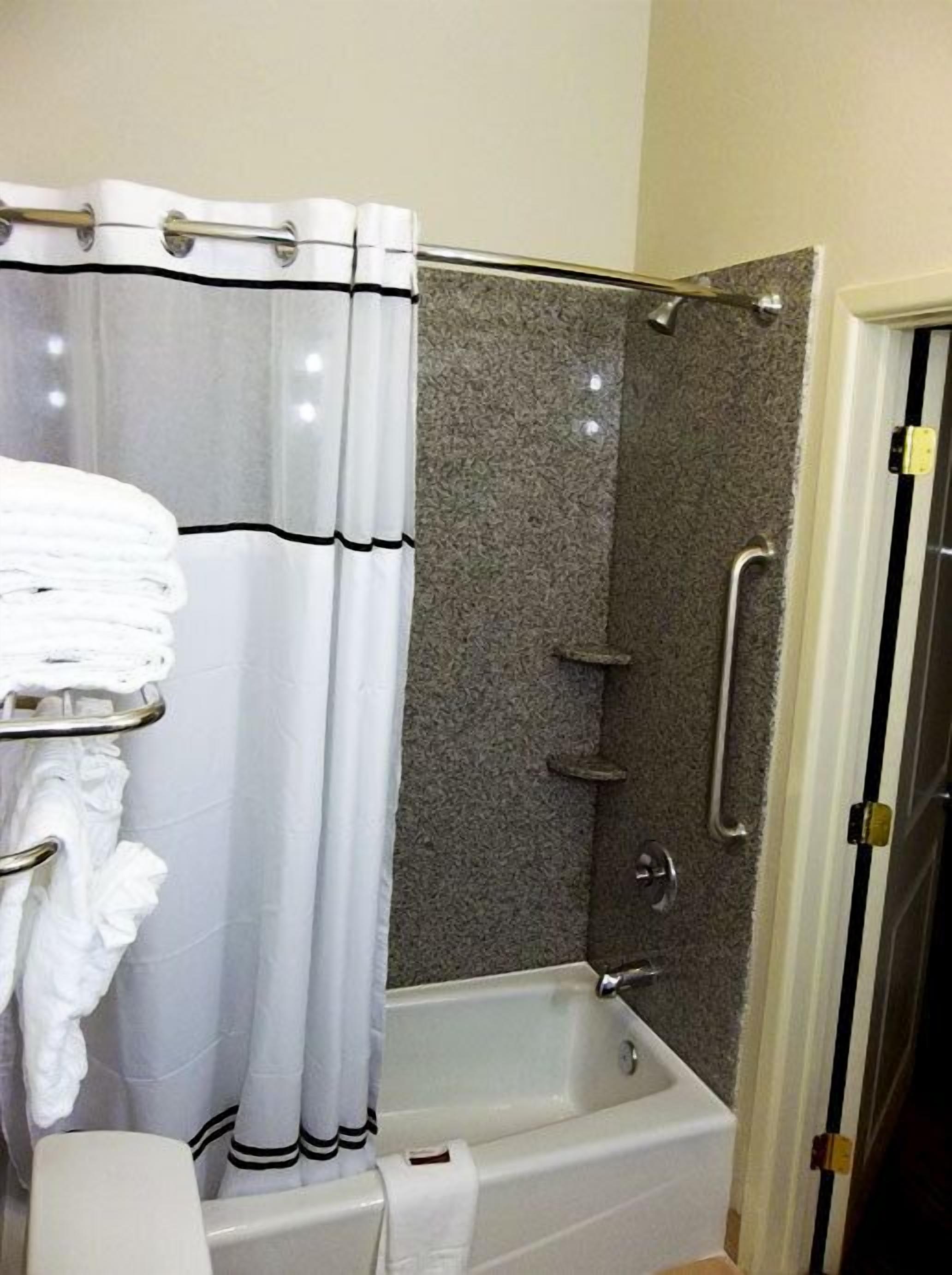 standard room, 2 queen beds, non smoking | bathroom shower