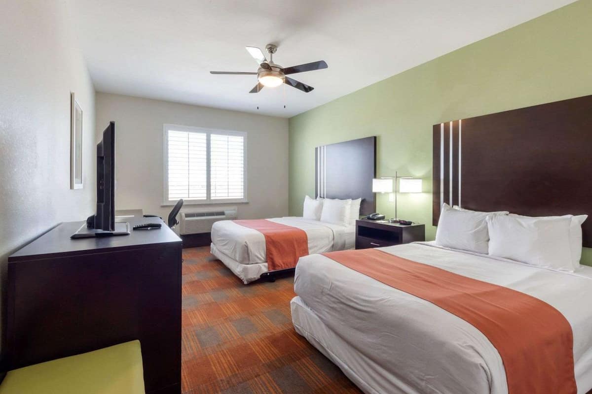 room, 2 queen beds, accessible, non smoking | desk, iron/ironing board, free cots/infant beds, rollaway beds