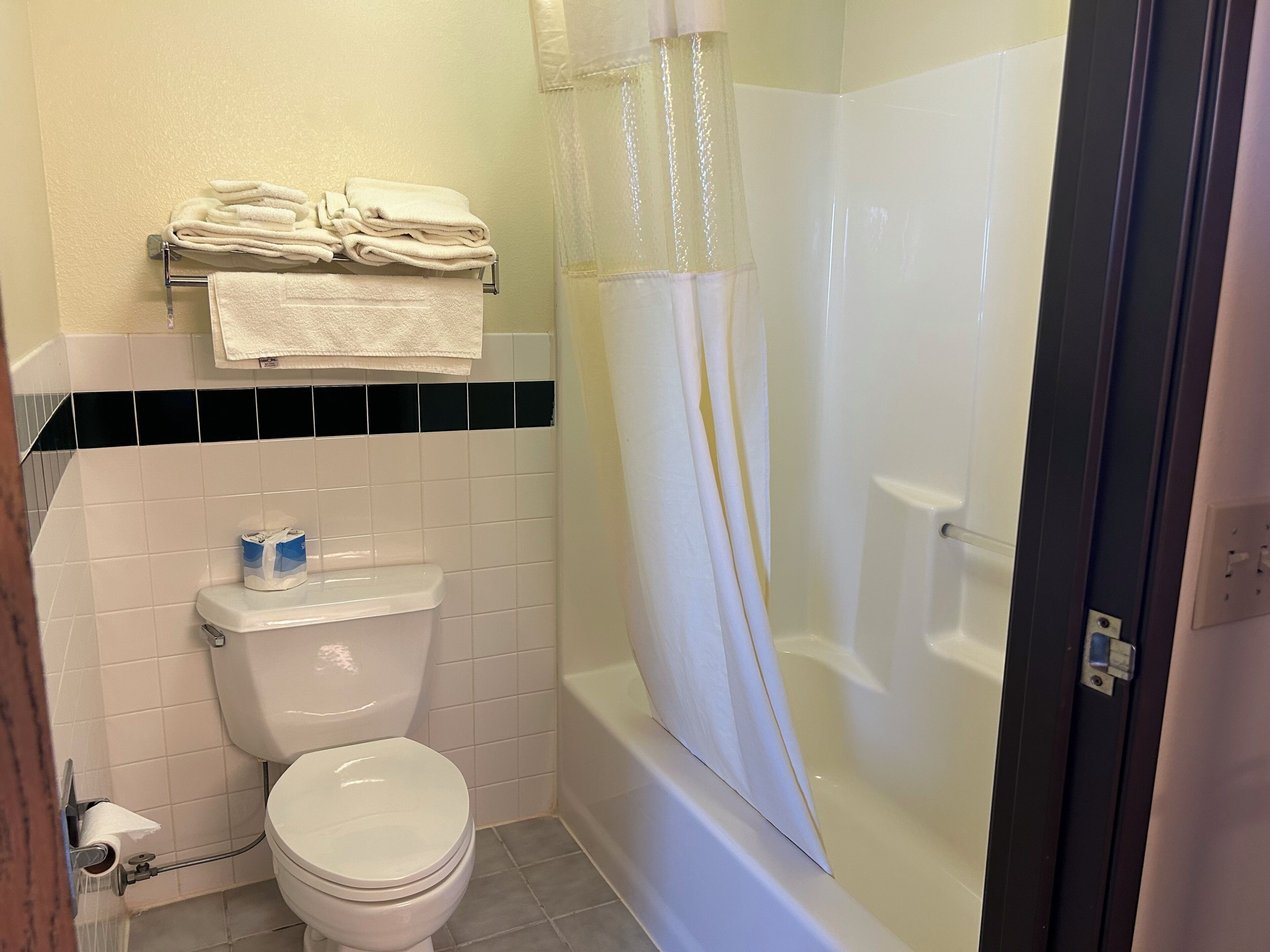 Business Suite | Bathroom | Shower, hair dryer, towels