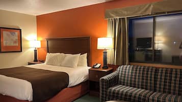 Pillow-top beds, desk, laptop workspace, blackout curtains