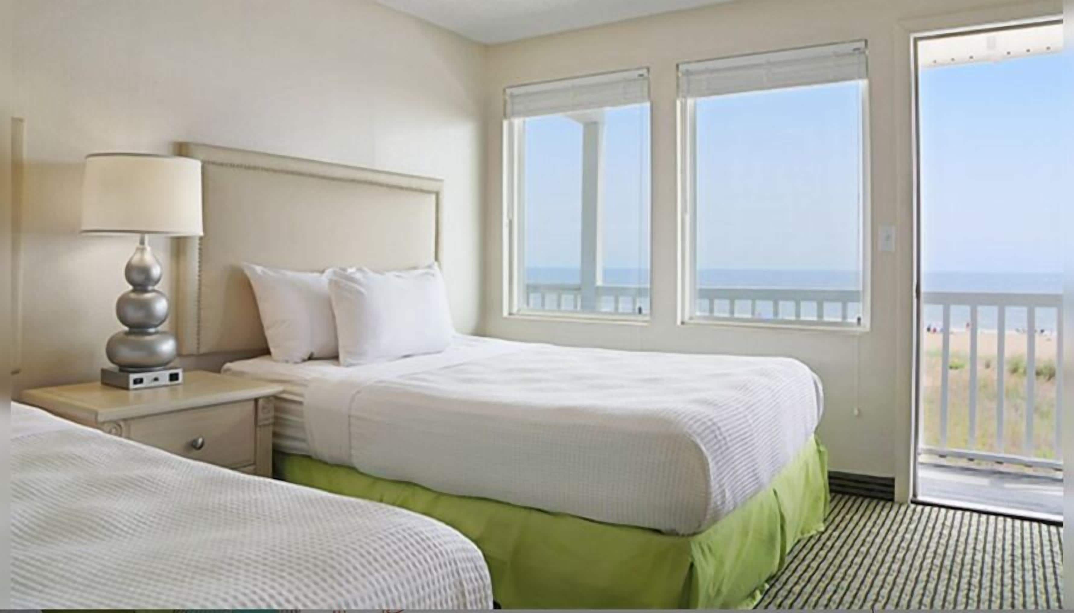 Standard Room, 2 Double Beds, Oceanfront | WiFi (free), bed sheets