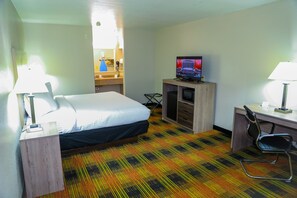 尊爵客房, 1 張特大雙人床 | 書桌、免費無線上網、床單