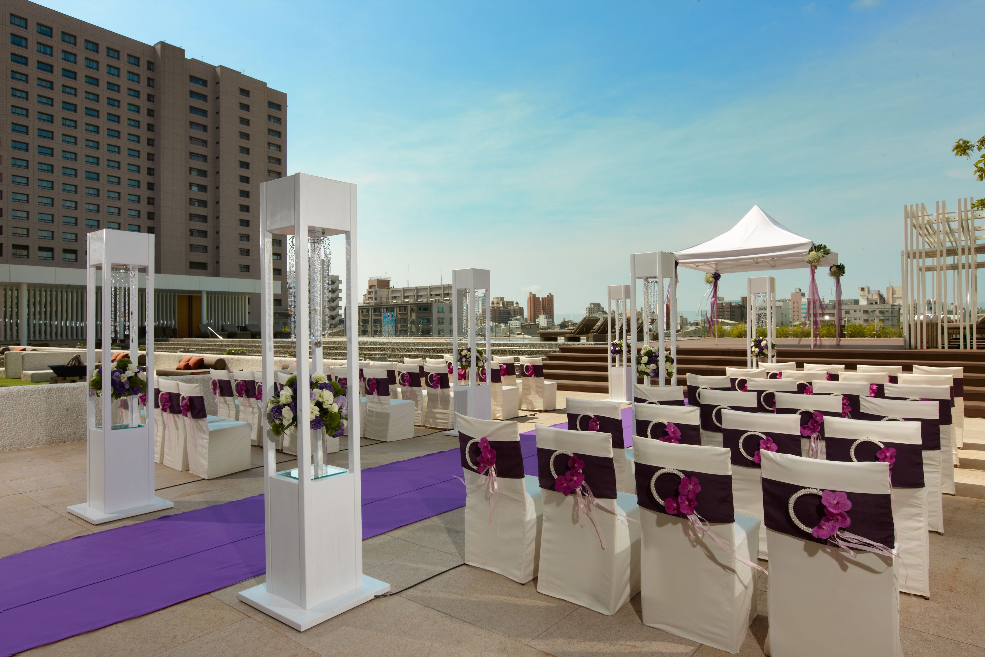 outdoor wedding area