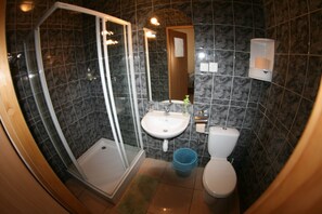 Shower, hair dryer - Hotel Daisy Budget (Kraków)