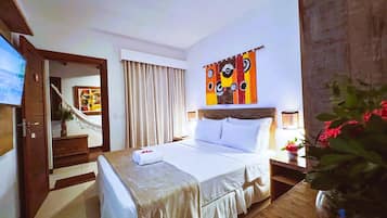 Quarto standard, 1 cama de casal ou 2 camas de solteiro | Frigobar, Wi-Fi de cortesia, roupa de cama