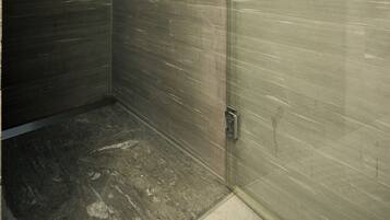 Eco-friendly toiletries, hair dryer, towels, soap