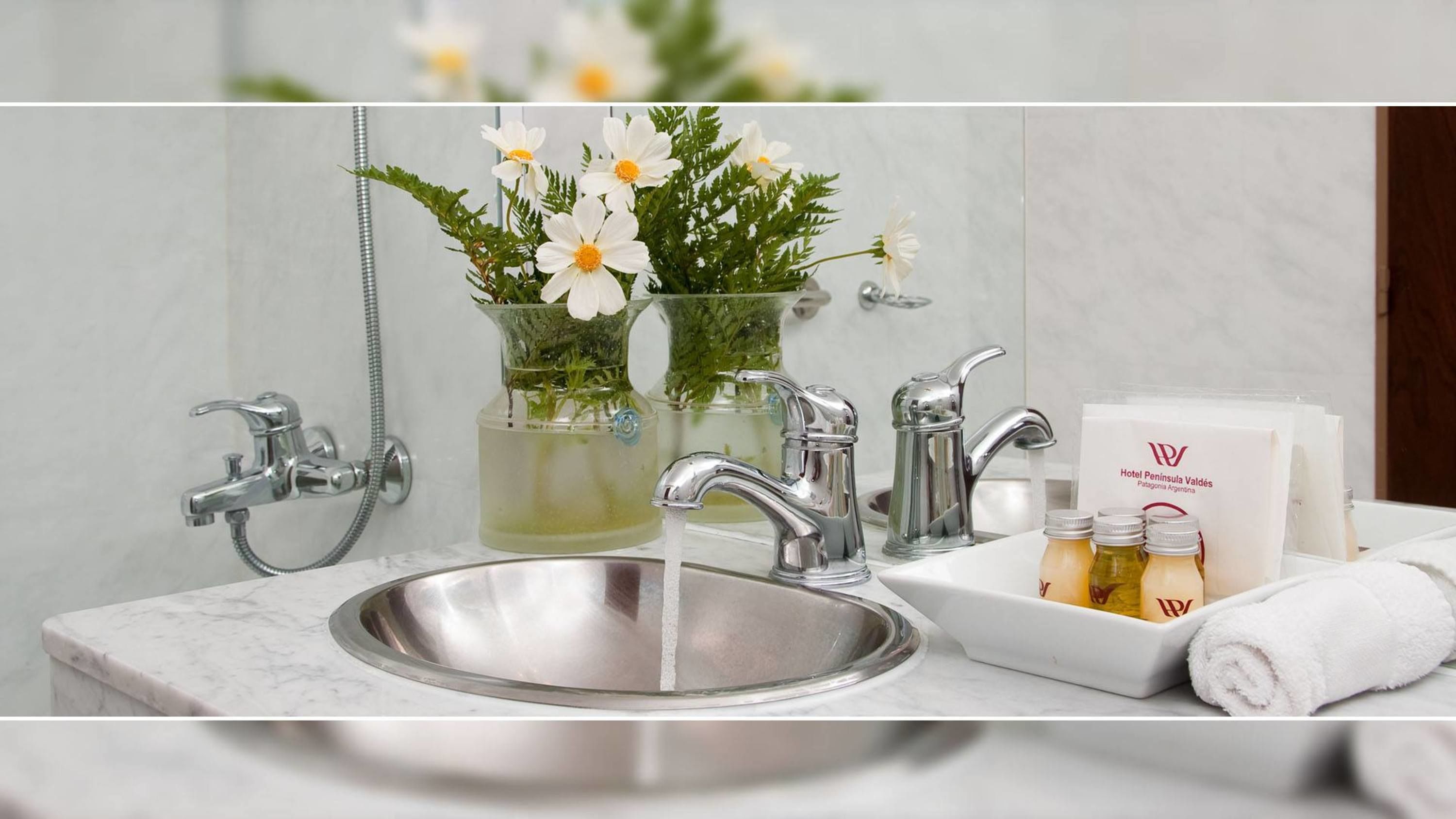 combined shower/bathtub, free toiletries, hair dryer, bidet