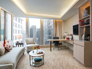 Signature Suite, Non Smoking, City View | Living area | 42-inch LED TV with cable channels, TV, DVD player - The Pottinger Hong Kong (Hong Kong)