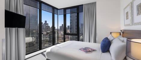 In-room safe, desk, blackout curtains, soundproofing
