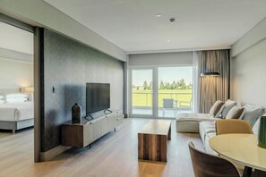 Suíte club, 1 cama King, sacada | Lounge