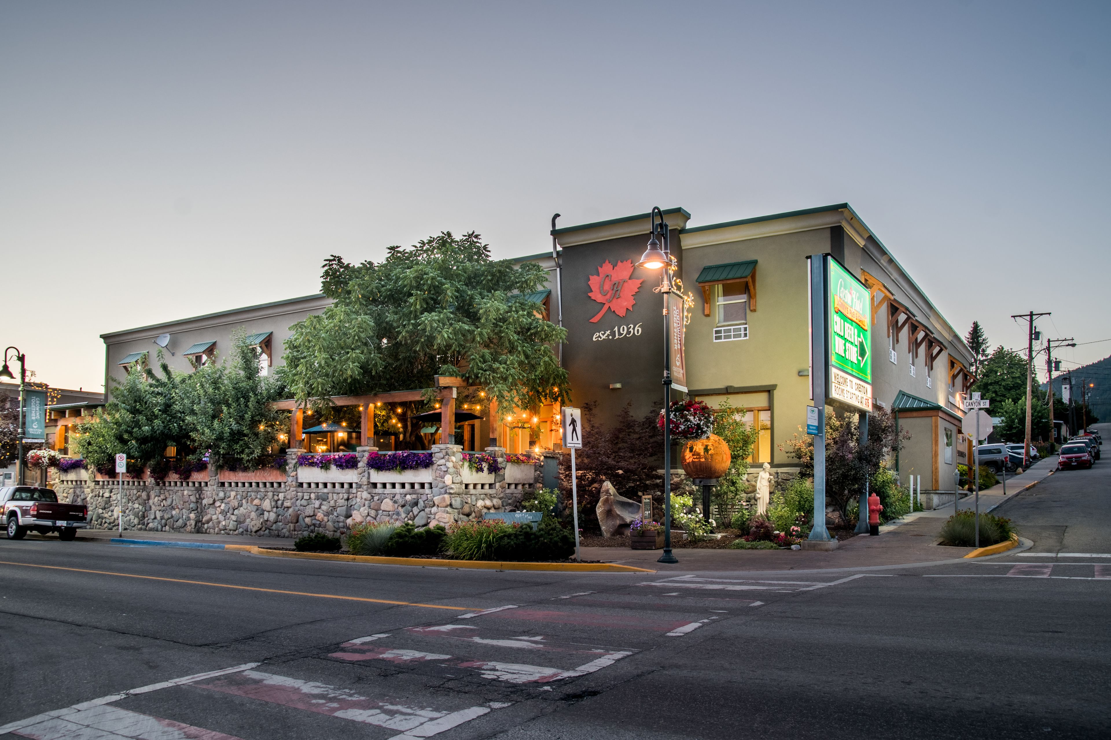 Front of property - evening/night