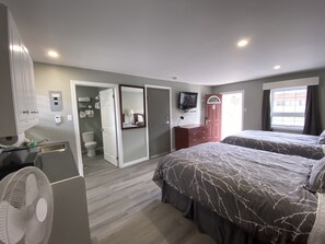 Standard Room, 2 Queen Beds | Desk, soundproofing, iron/ironing board, free wired internet