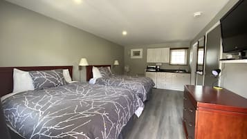 Standard Room, 2 Queen Beds | 1 bedroom, desk, soundproofing, iron/ironing board